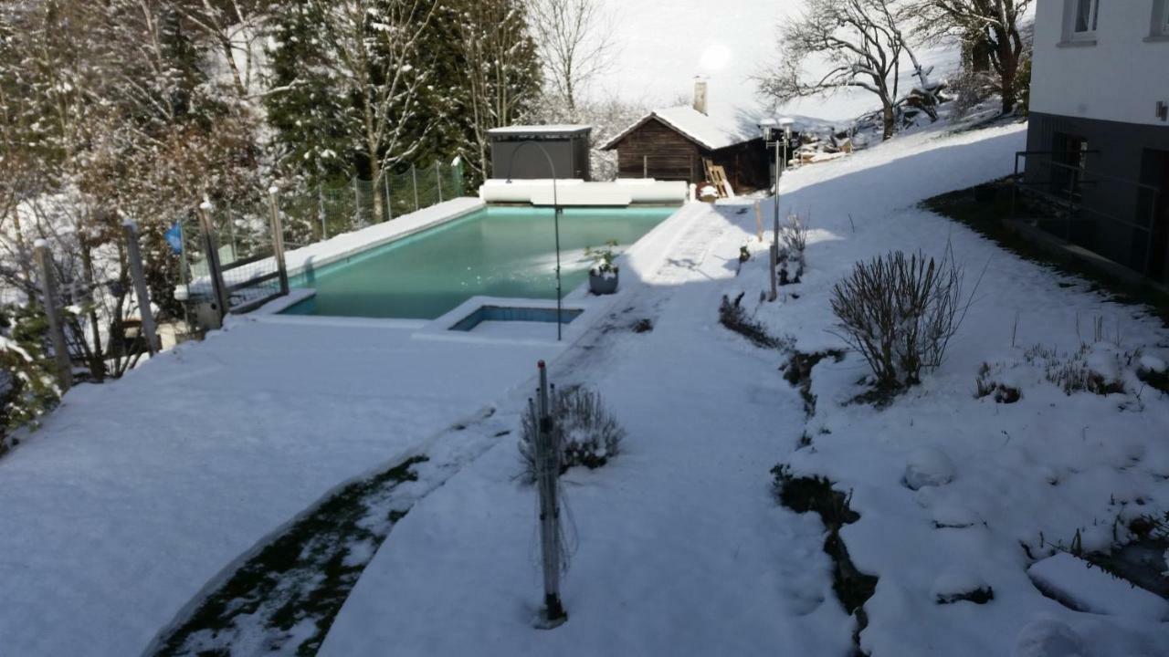 Traumhafte Ferienwohnung mit Pool Steinen  Exterior foto